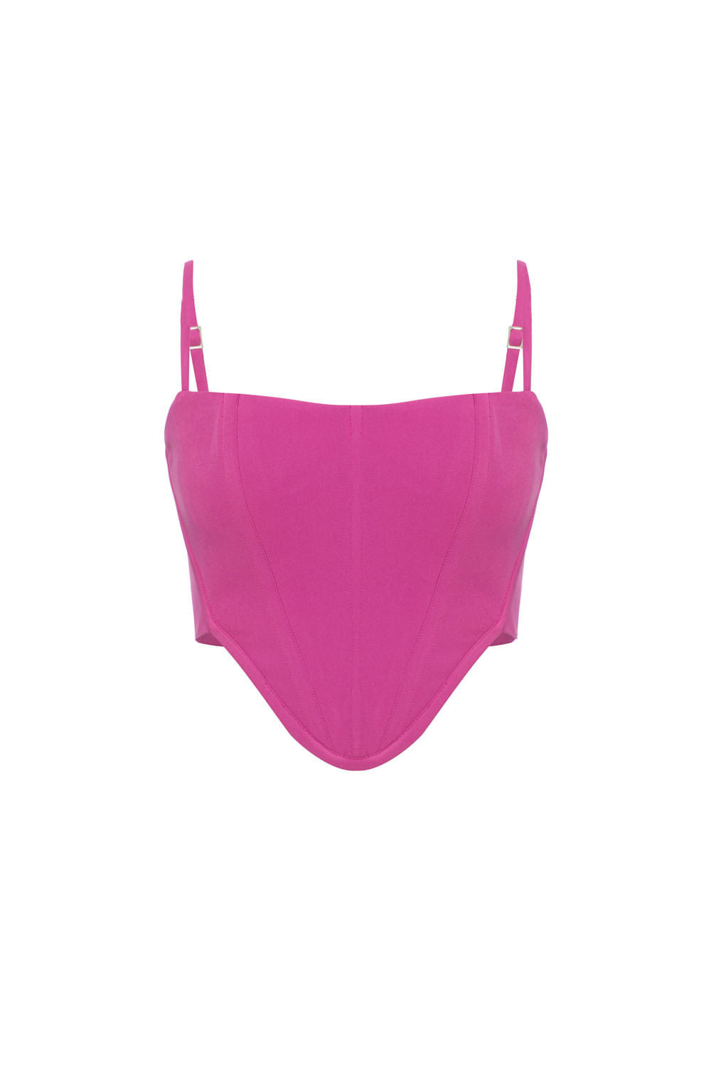 TOP CROPPED CREPE EDIE FUCSIA