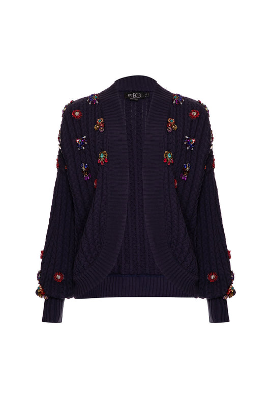 Tricot bordado miss emily azul