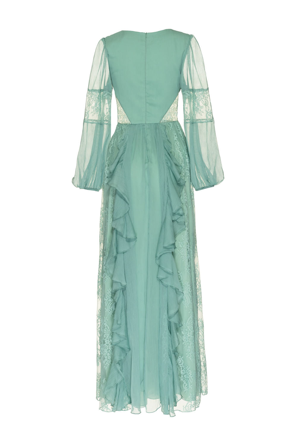 VESTIDO LONGO MANGAS SILKY SWEET LUCY VERDE