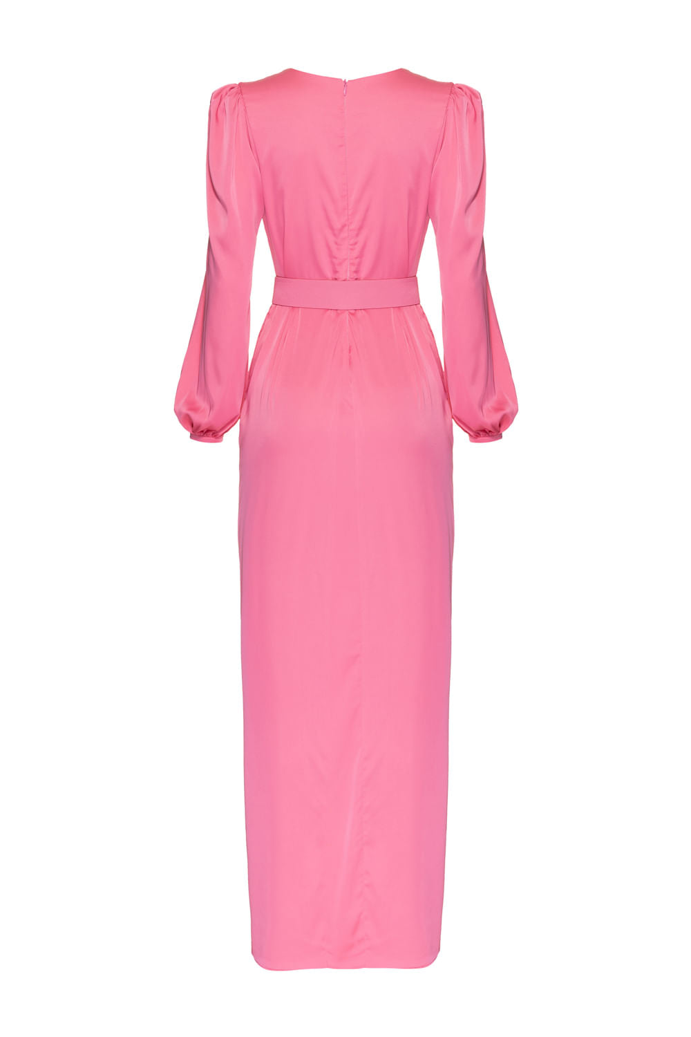 VESTIDO LONGO TRANSPASSADO CETIM ELOISE ROSA