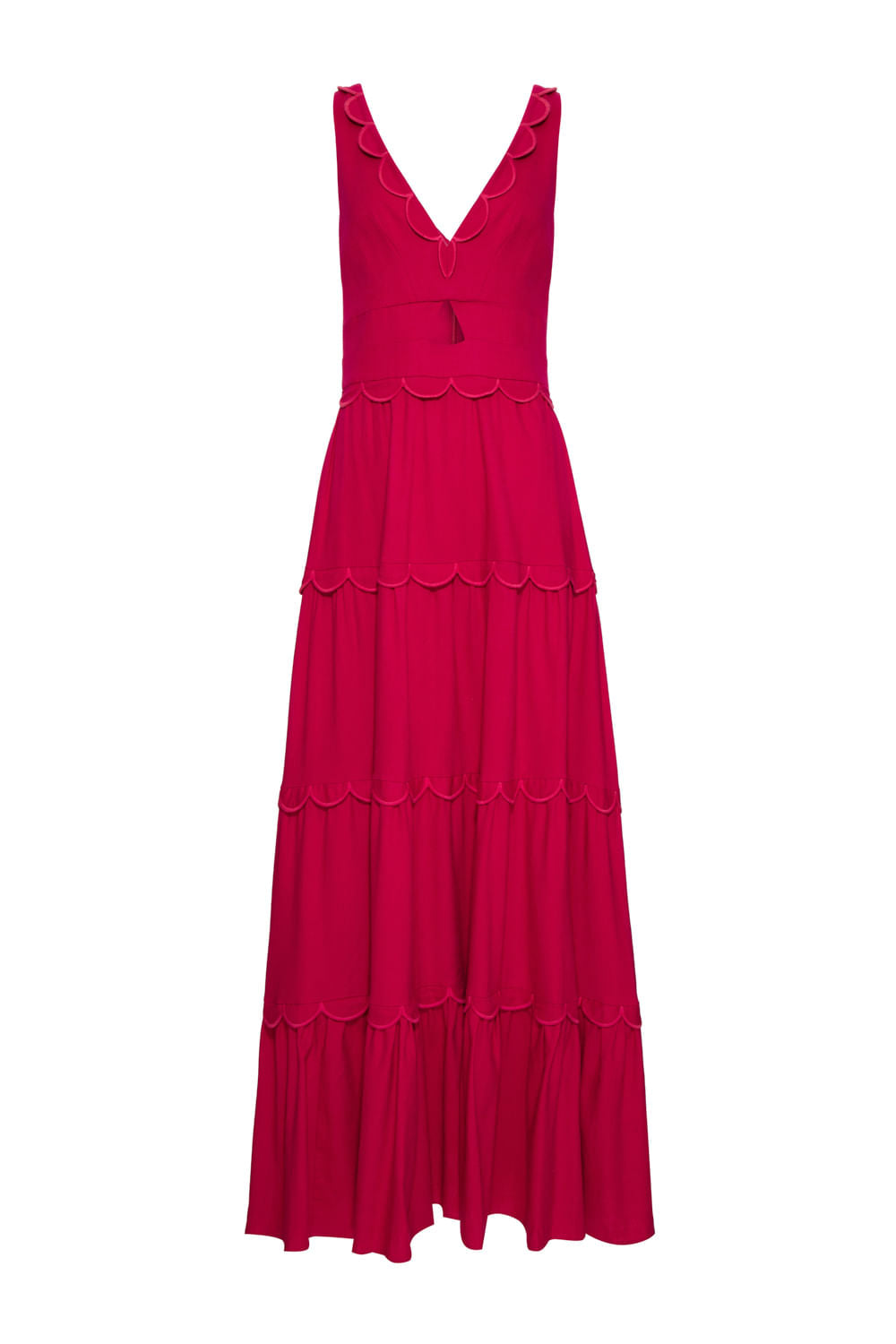 VESTIDO LONGO RECORTE LINHO NILO MATRON  ROSA