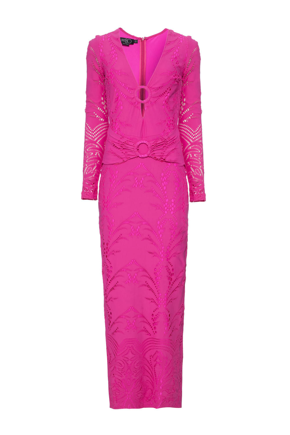 VESTIDO LONGO FIVELAS TELA RICHELIEU FELICITÁ ROSA