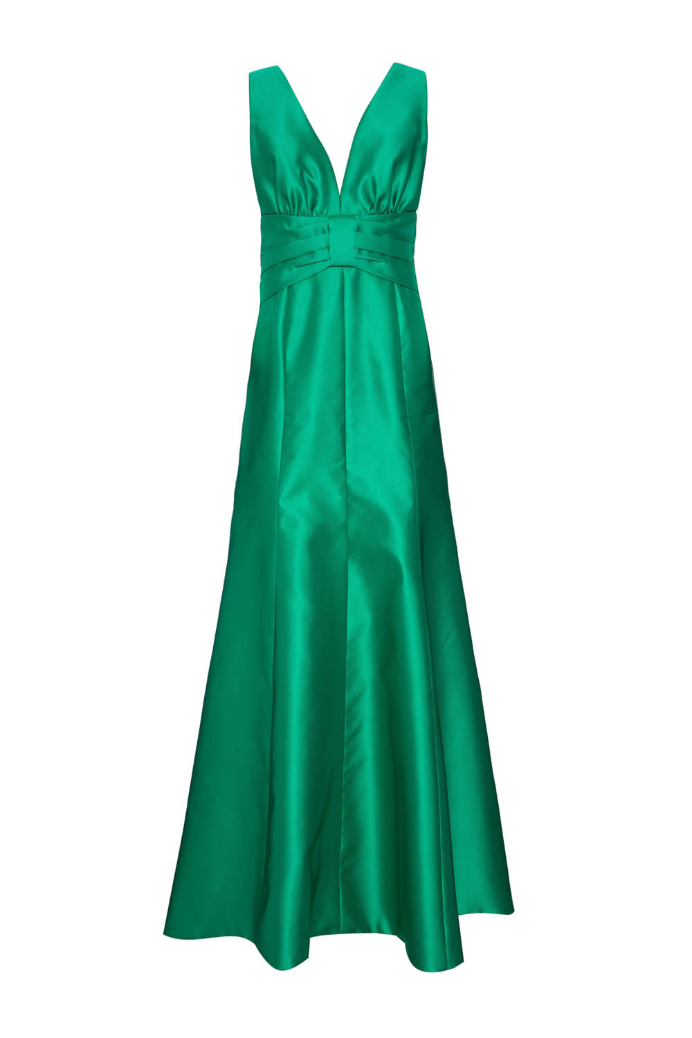 VESTIDO LONGO FRANZIDO ZIBELINE JOCELYN VERDE