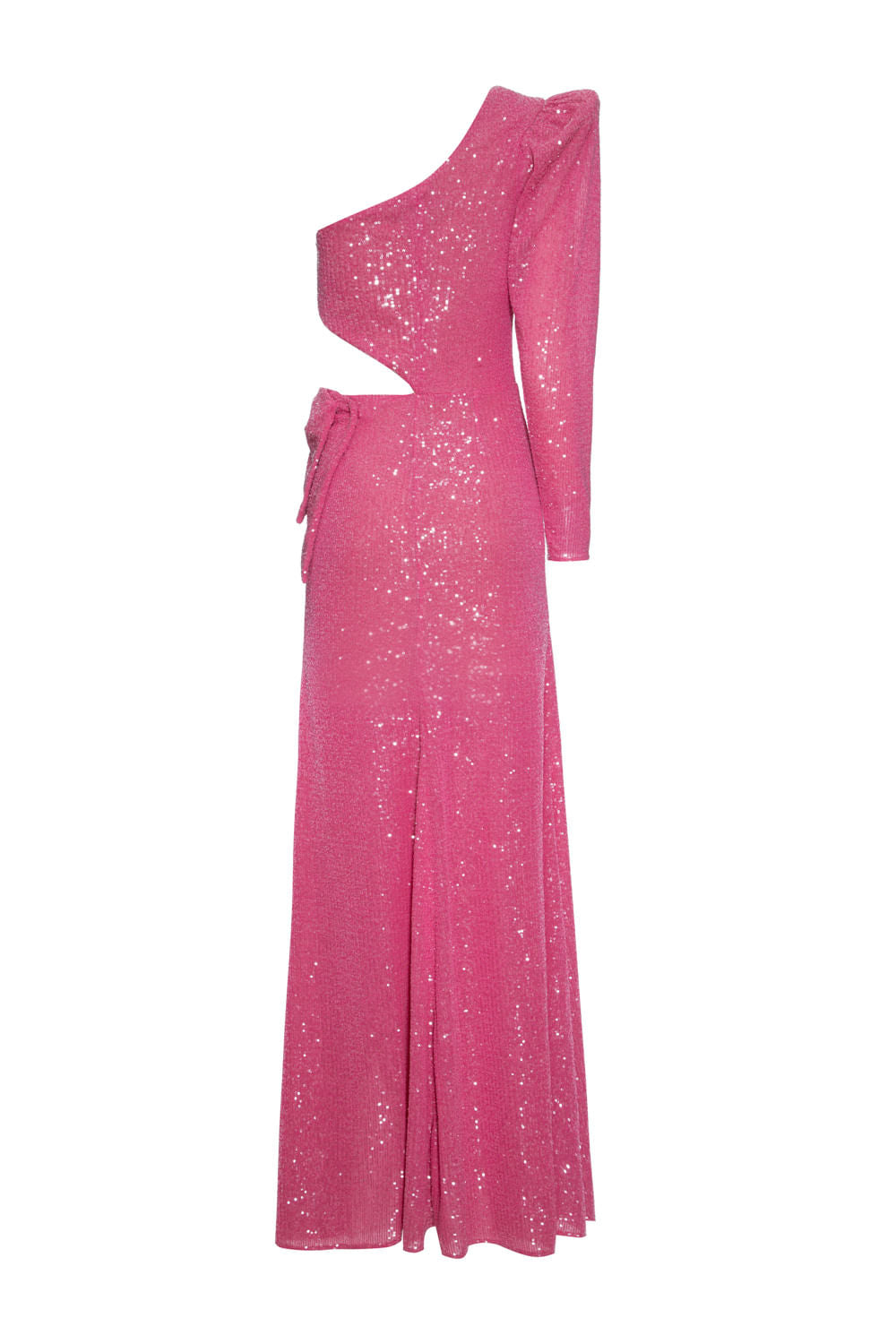 VESTIDO LONGO LAÇO PAETÊ DUCHESS ROSA