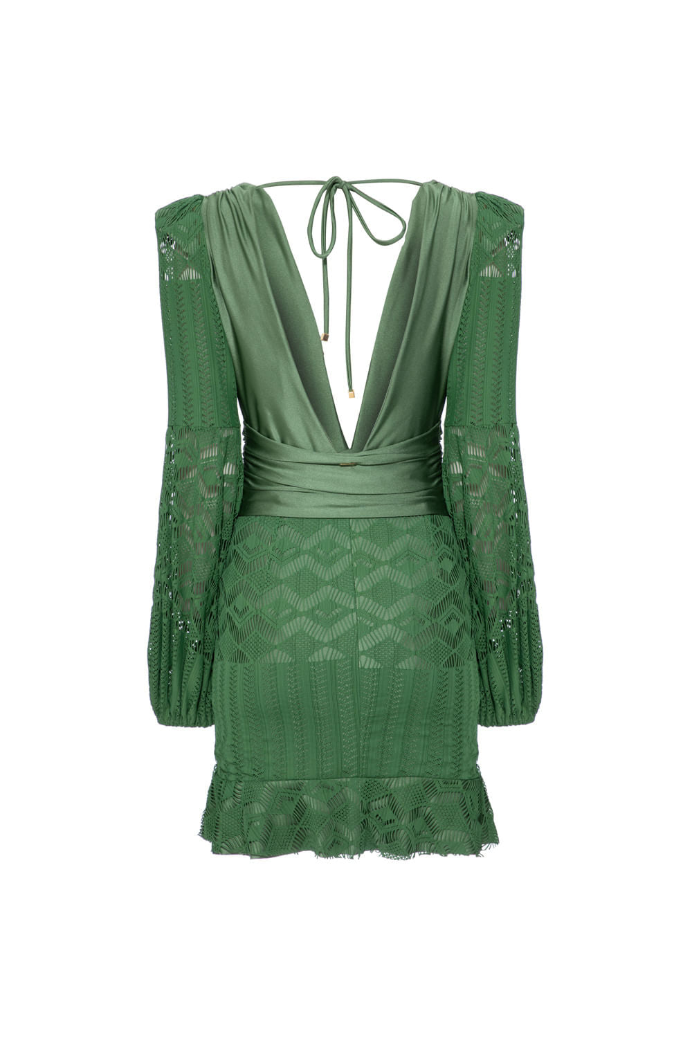 VESTIDO CURTO FIVELA TELA GEO LUDIC VERDE