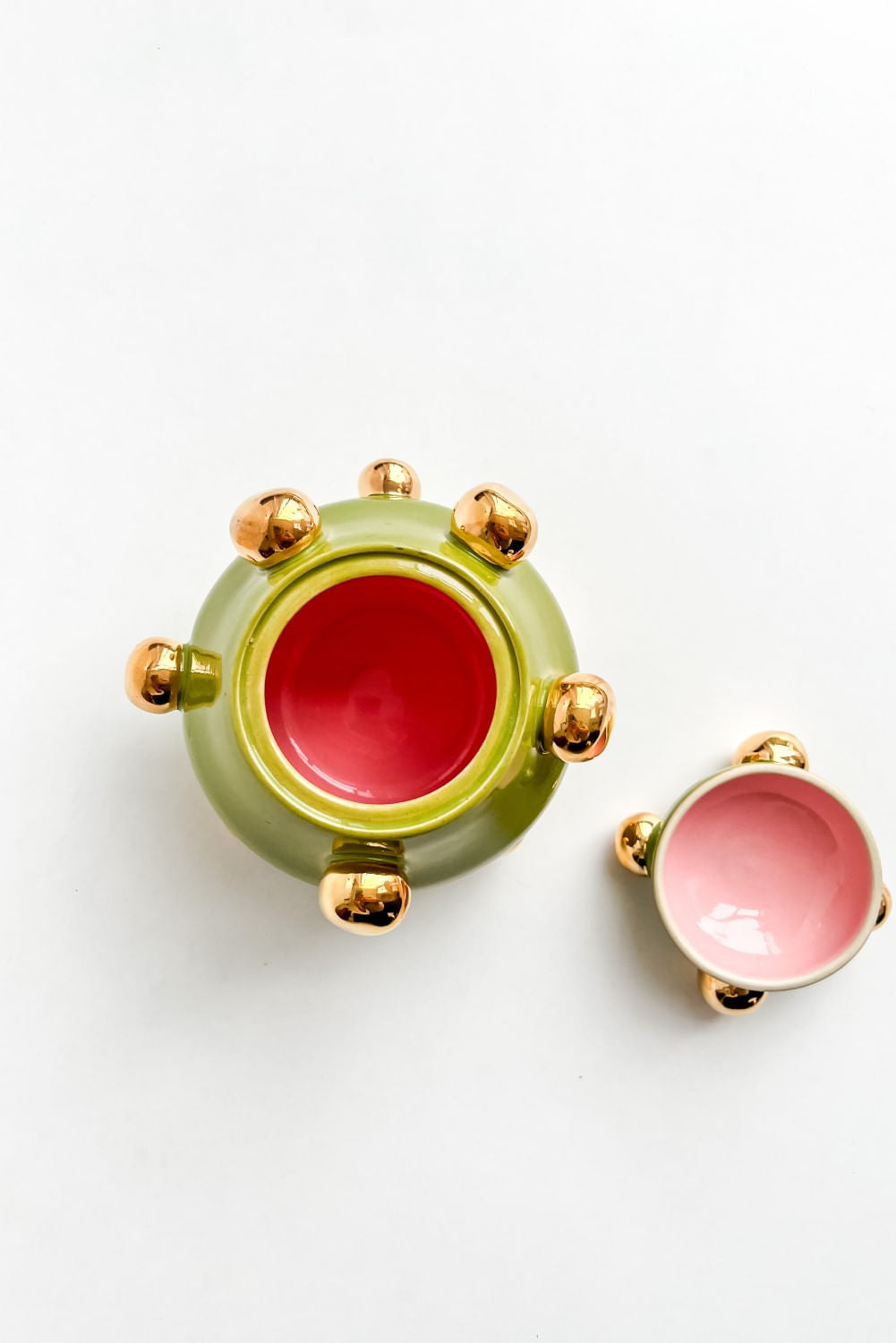 POTE FREESIA VERDE E ROSA