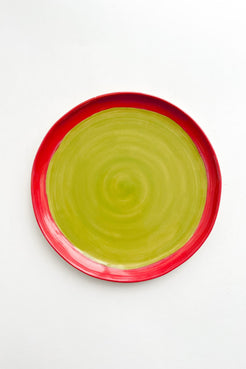 PRATO REFEIÇÃO FREESIA VERDE COM PINK