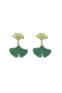 BRINCO PÉTALAS GINKGO OURO VERDE