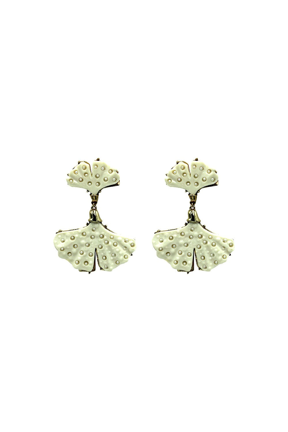 BRINCO GINKGO POÁ DUPLO OFF WHITE