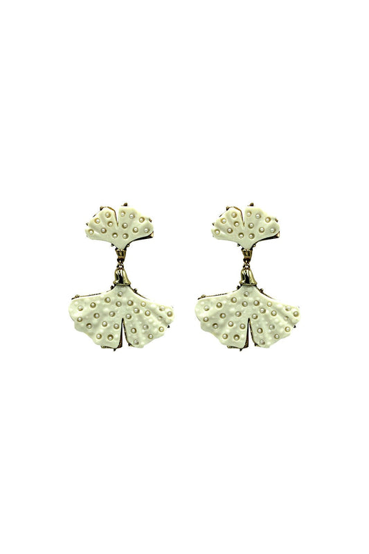 BRINCO GINKGO POÁ DUPLO OFF WHITE