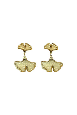 BRINCO GINKGO POÁ DUPLO CHAMPAGNE