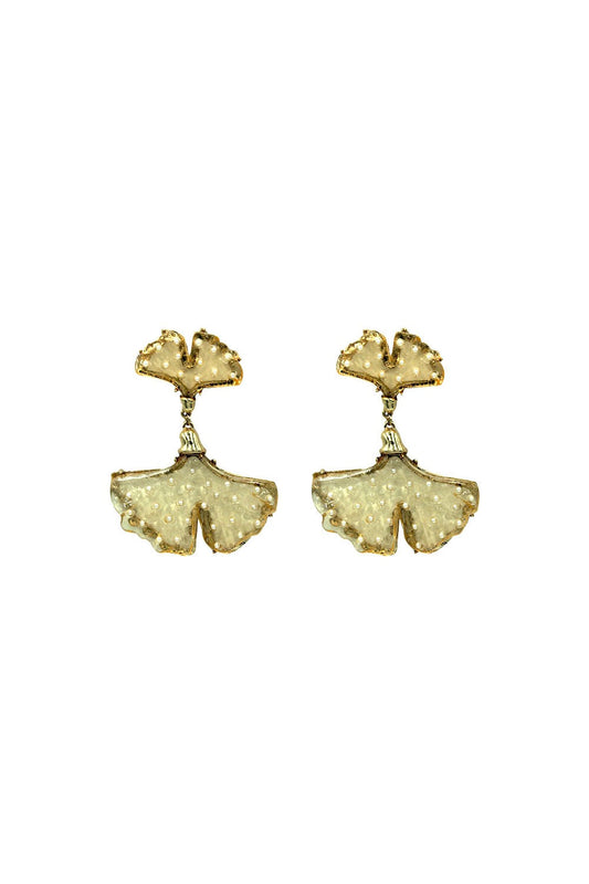 BRINCO GINKGO POÁ DUPLO CHAMPAGNE