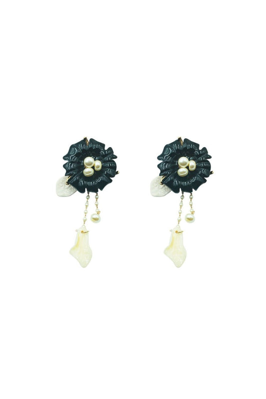 BRINCO PÉTALAS GINKGO PRETO