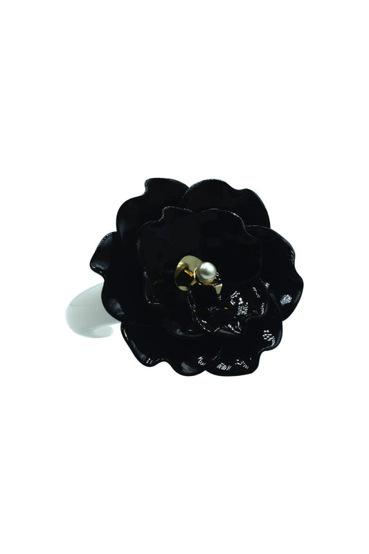 PULSEIRA FLOR CAMÉLIA PRETO