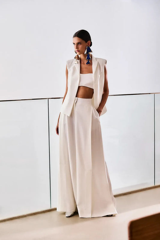 CALÇA CLASSIC CREPE OFF WHITE