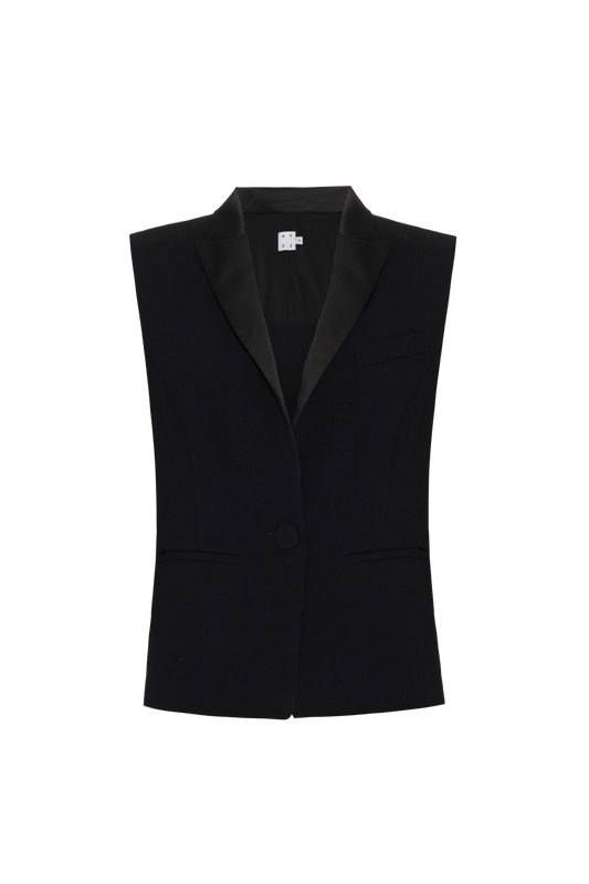 COLETE CROPPED CLASSIC CREPE PRETO