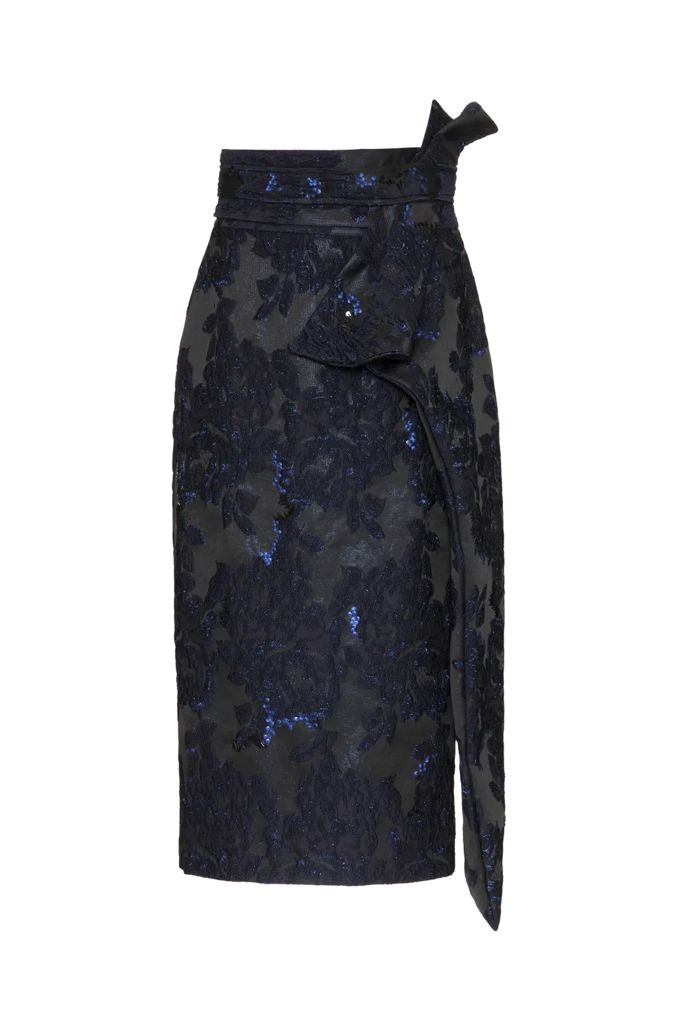 SAIA MÍDI JACQUARD INDIGO AZUL