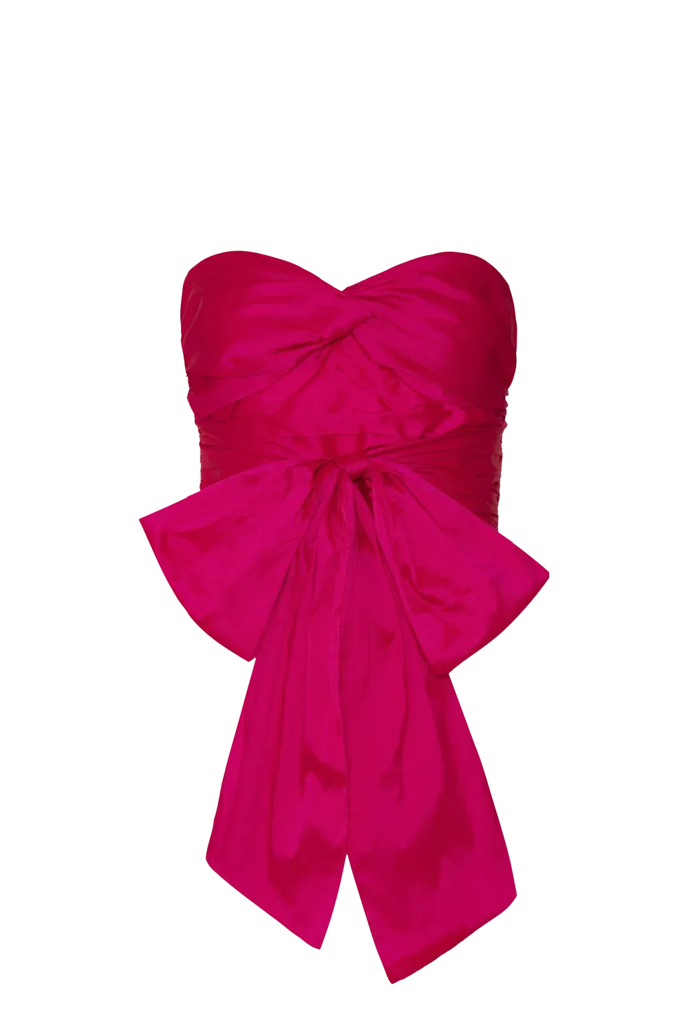 TOP CROPPED TAFETÁ INTENSE PINK