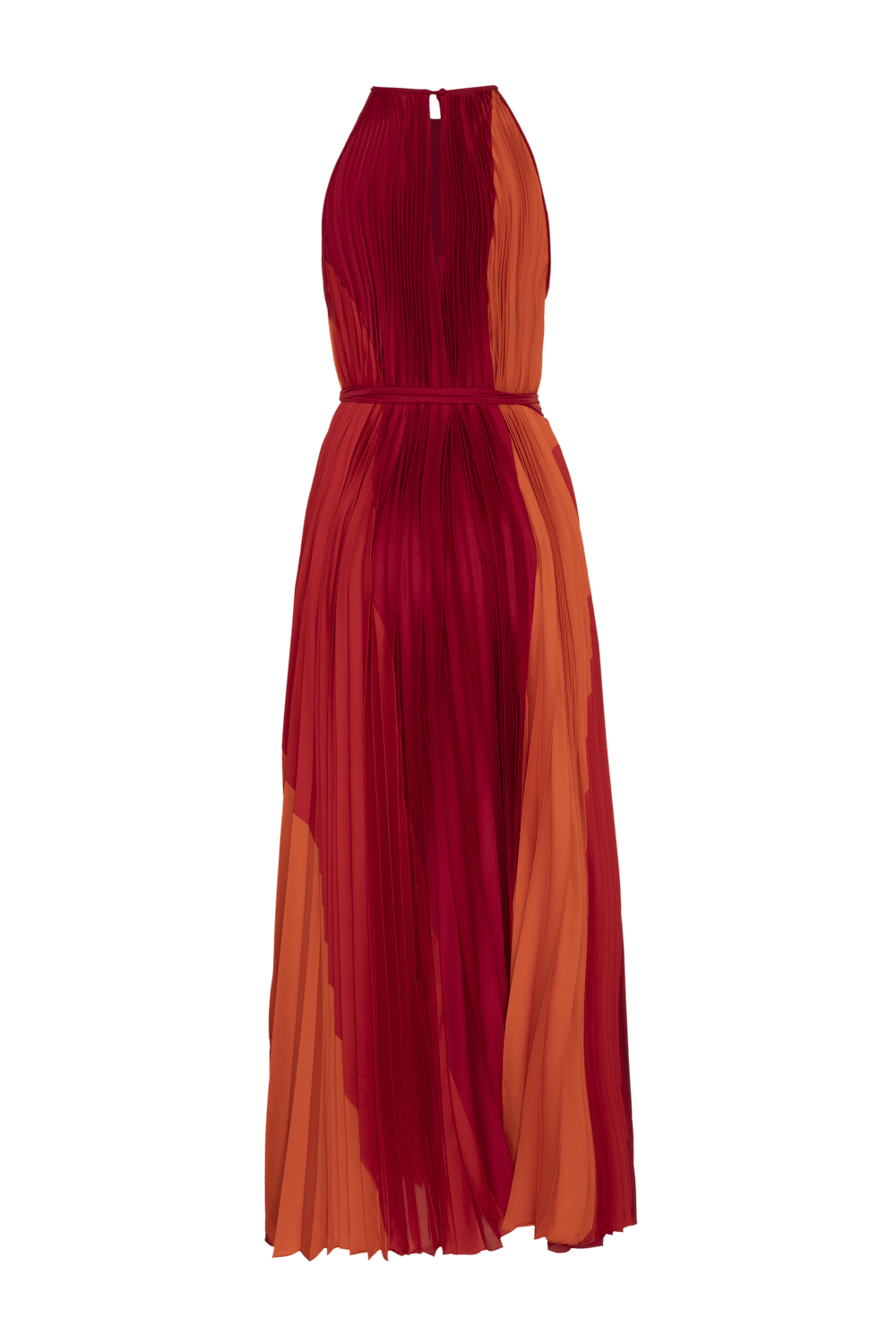 Vestido longo cetim fatiha laranja