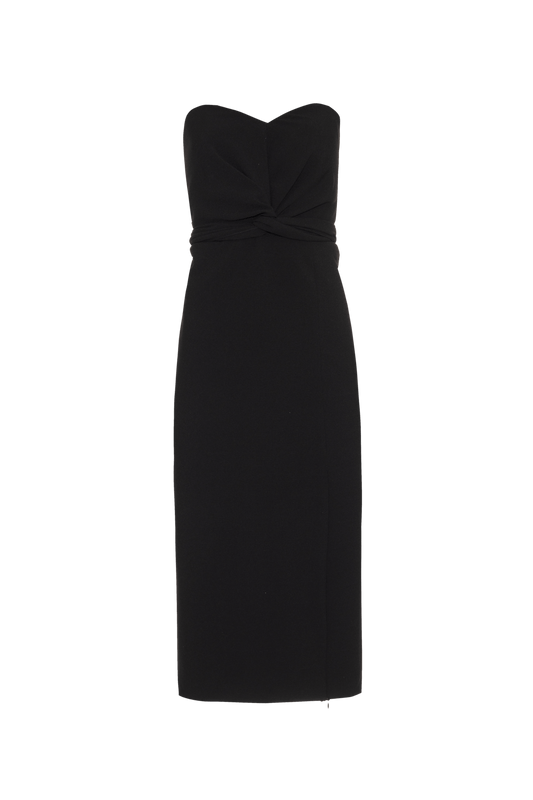 Vestido mídi classic crepe preto