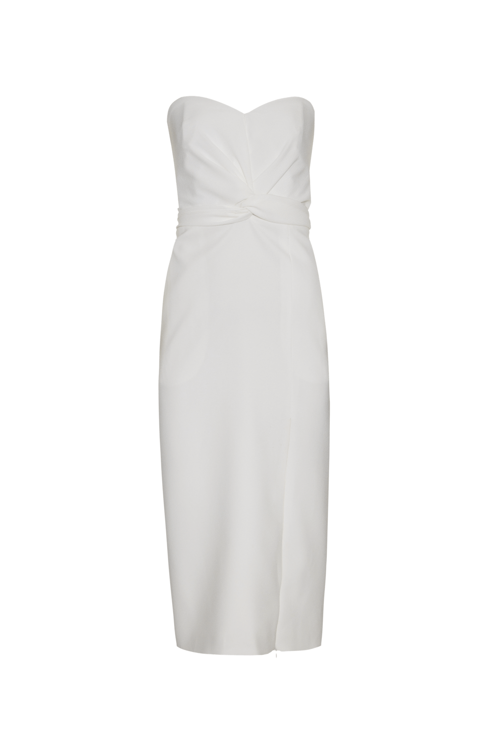 Vestido mídi classic crepe off white
