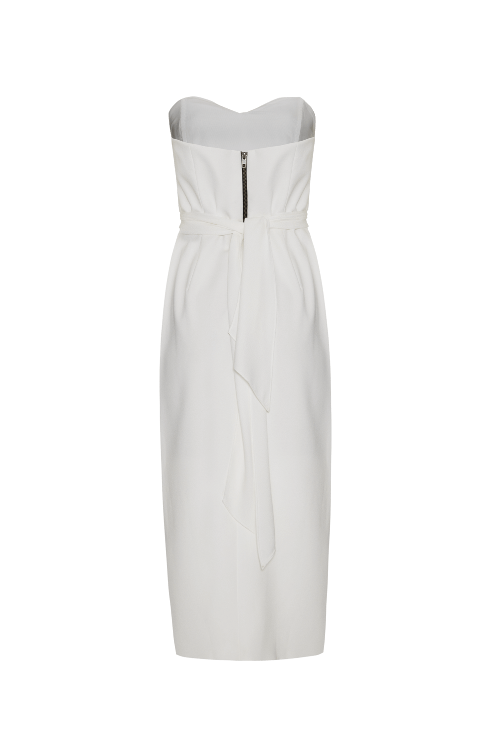 Vestido mídi classic crepe off white