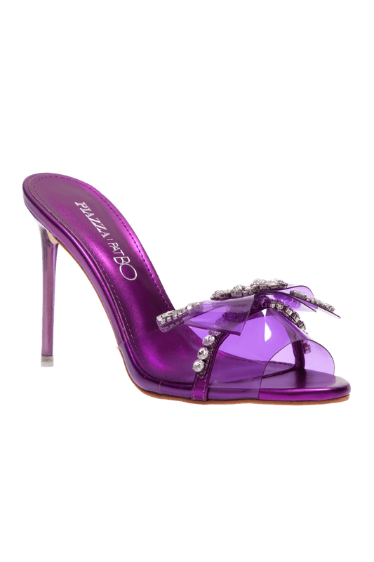 MULE CINDERELA SALTO FINO ROXO