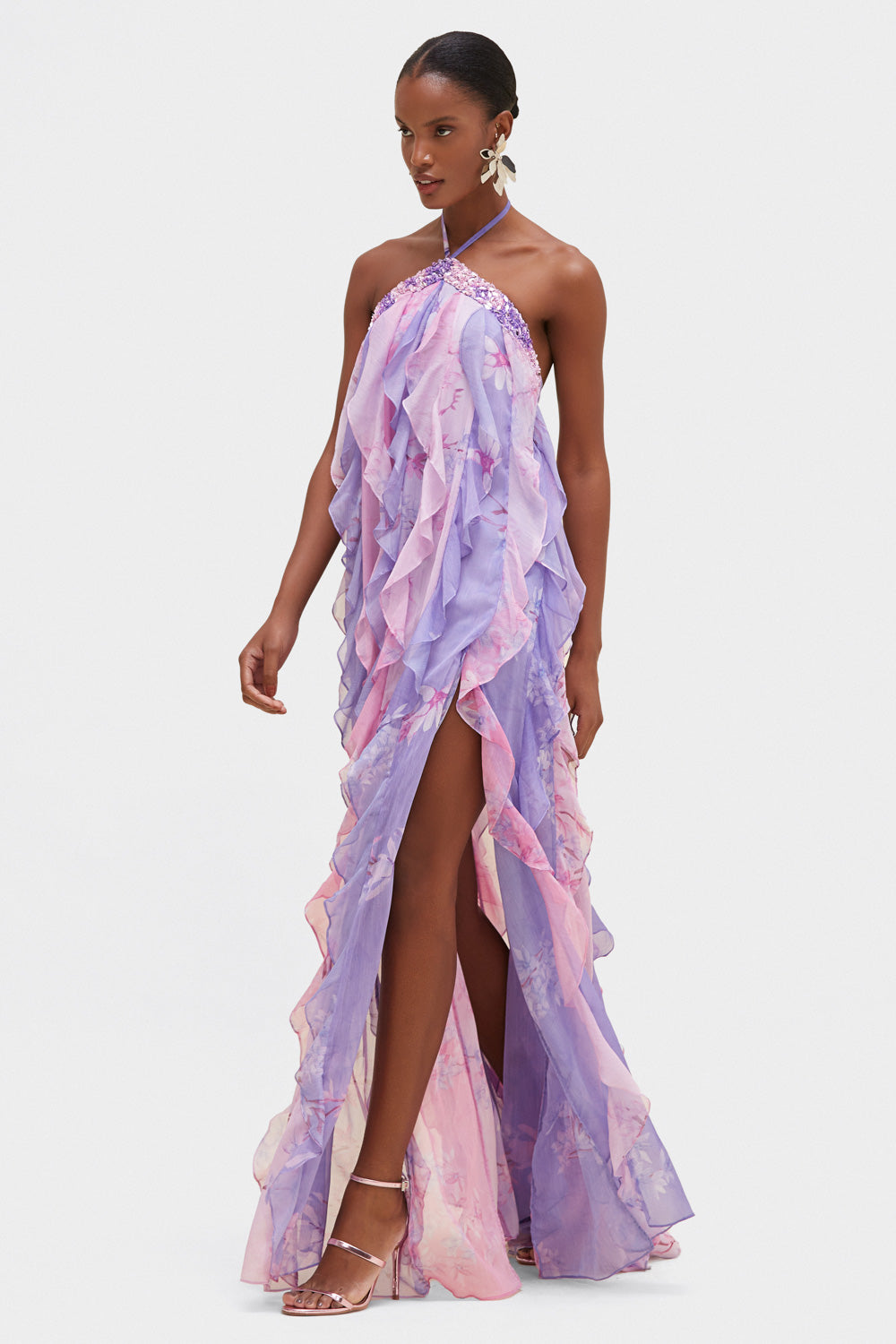 VESTIDO LONGO PATBO I24 LILAS