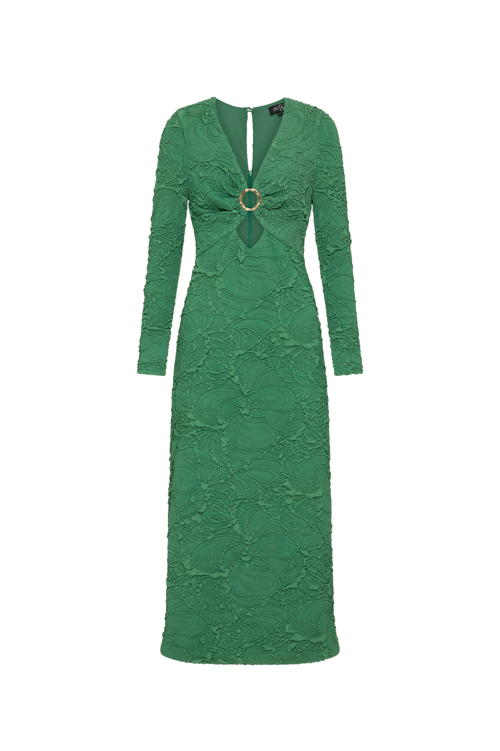 VESTIDO MÍDI LYCRA PETALS VERDE ESCURO