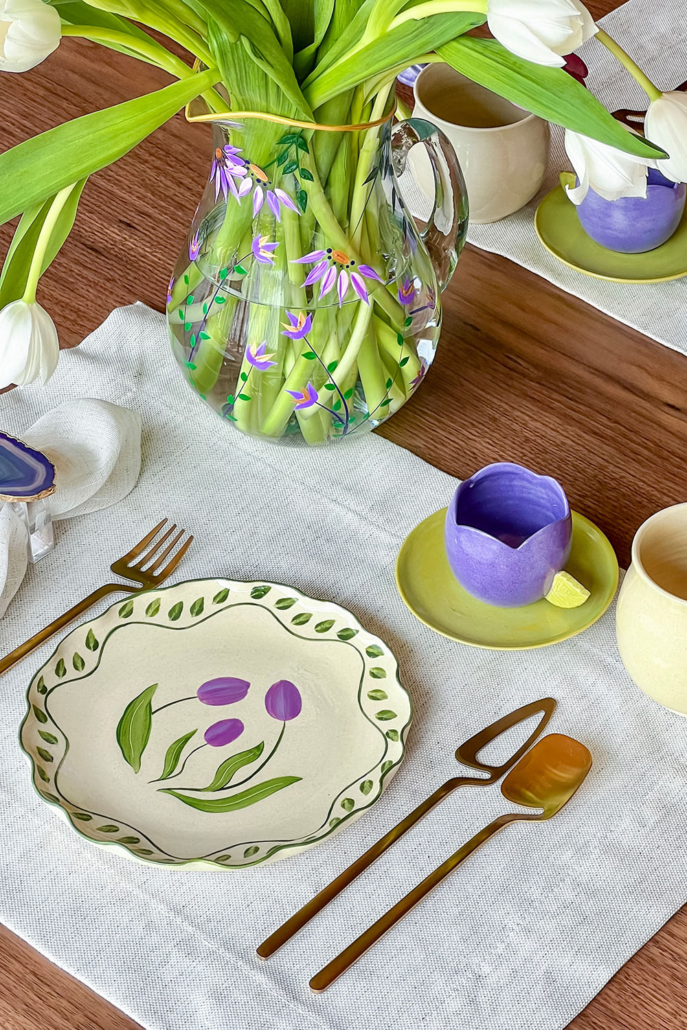 PRATO SOBREMESA TULIP GARDEN NATURAL