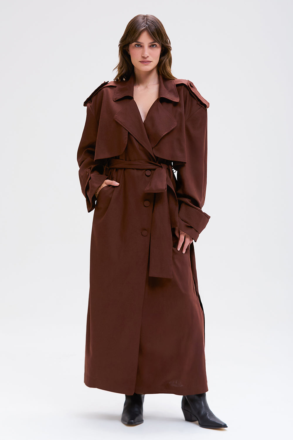 CASACO LINEN INTENSE RUST  MARROM