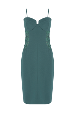 VESTIDO CURTO CREPE SITIRÁ 530 VERDE