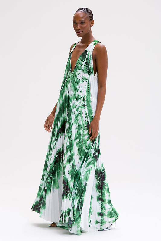 VESTIDO LONGO GRÃO VERDE