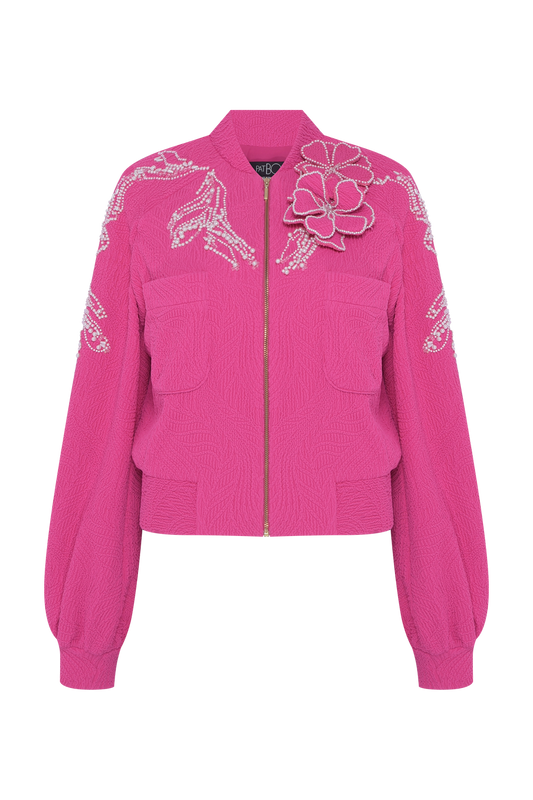 JAQUETA BREEZE JACQUARD ROSA