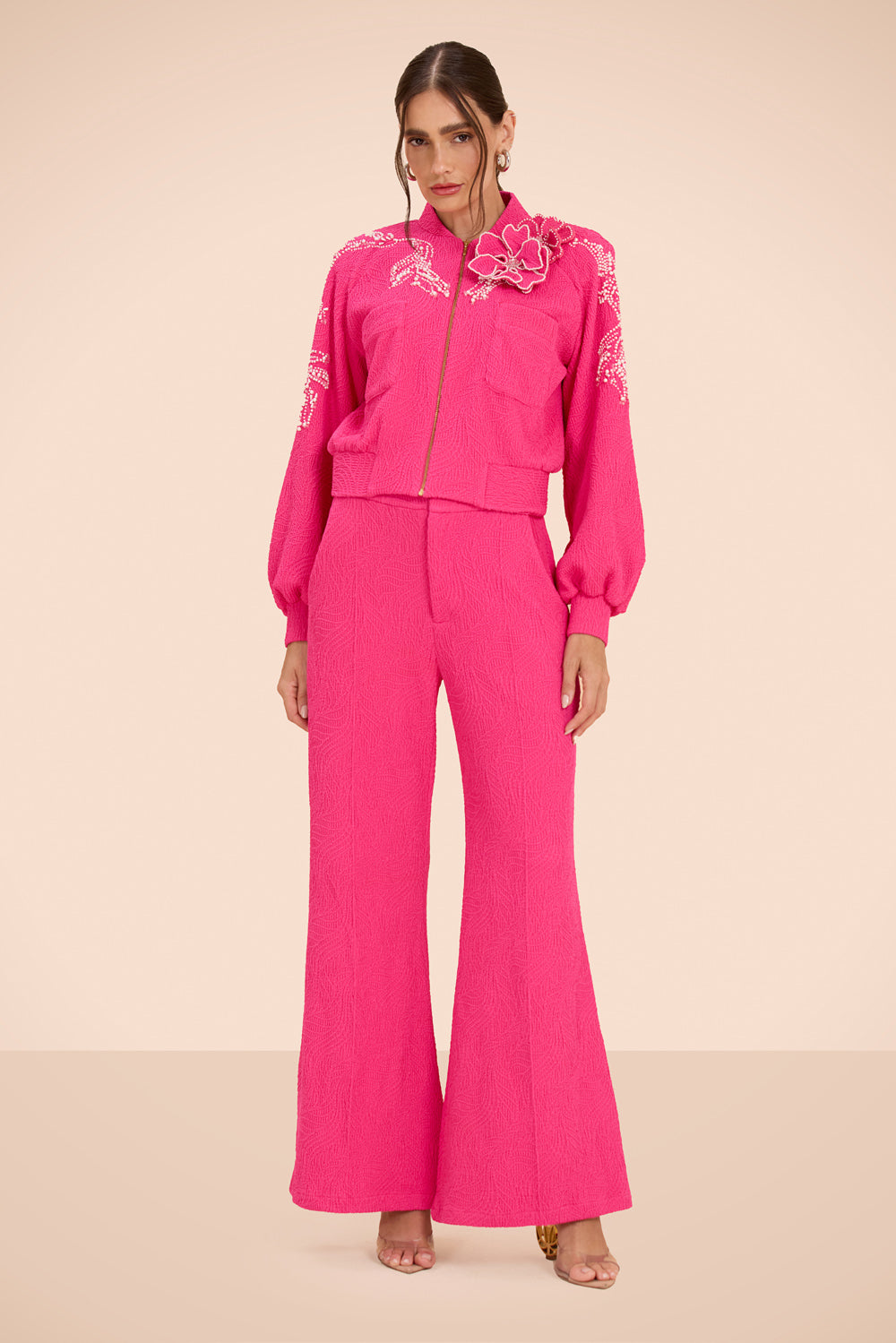 CALÇA BREEZE JACQUARD ROSA