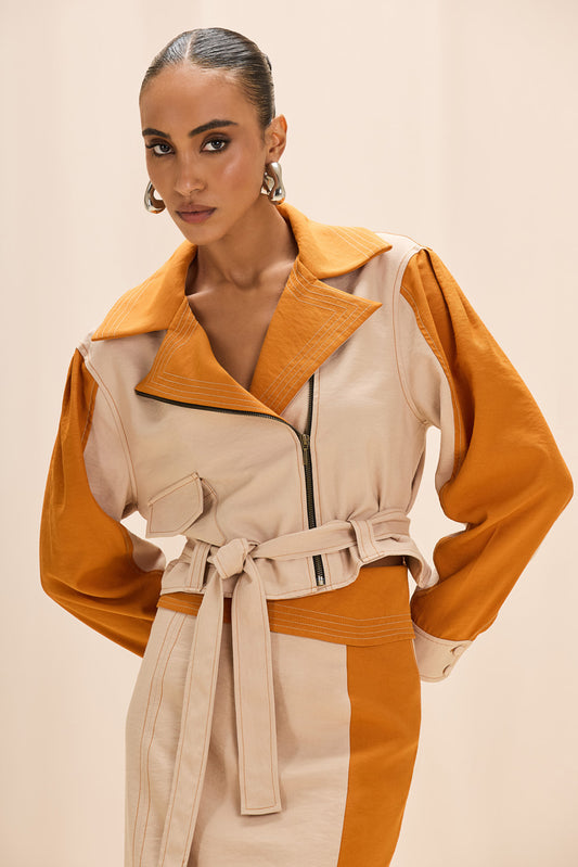 JAQUETA TWILL SIENNA BEGE