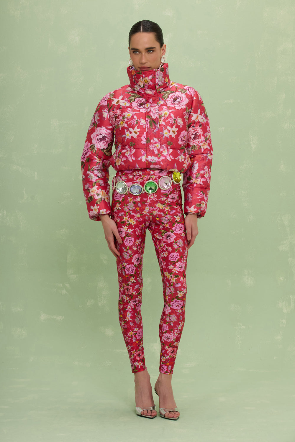 CALÇA LEGGING PEONY VERMELHO