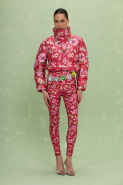 CALÇA LEGGING PEONY VERMELHO