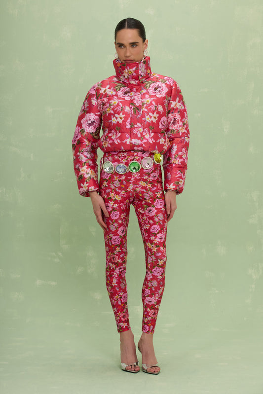 CALÇA LEGGING PEONY VERMELHO