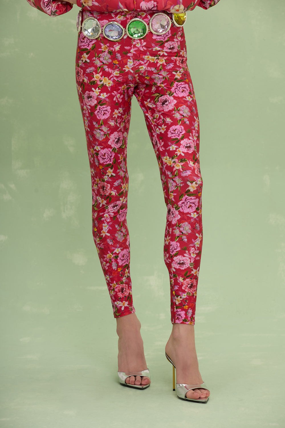 CALÇA LEGGING PEONY VERMELHO