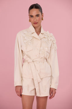 SHORT ALINA DENIM OFF WHITE