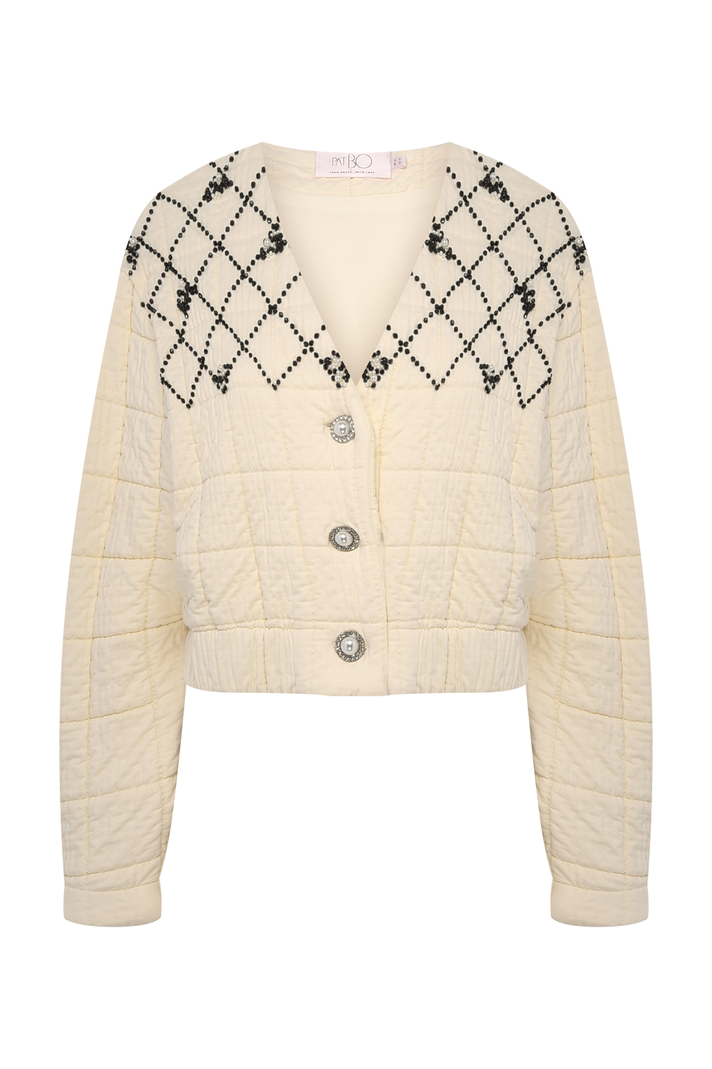 JAQUETA MATELASSÊ CECÍLIA OFF WHITE