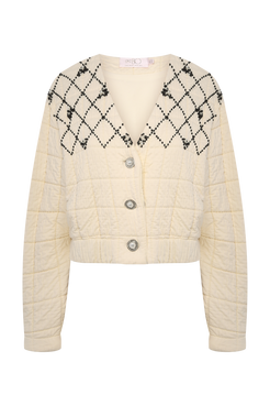 JAQUETA MATELASSÊ CECÍLIA OFF WHITE