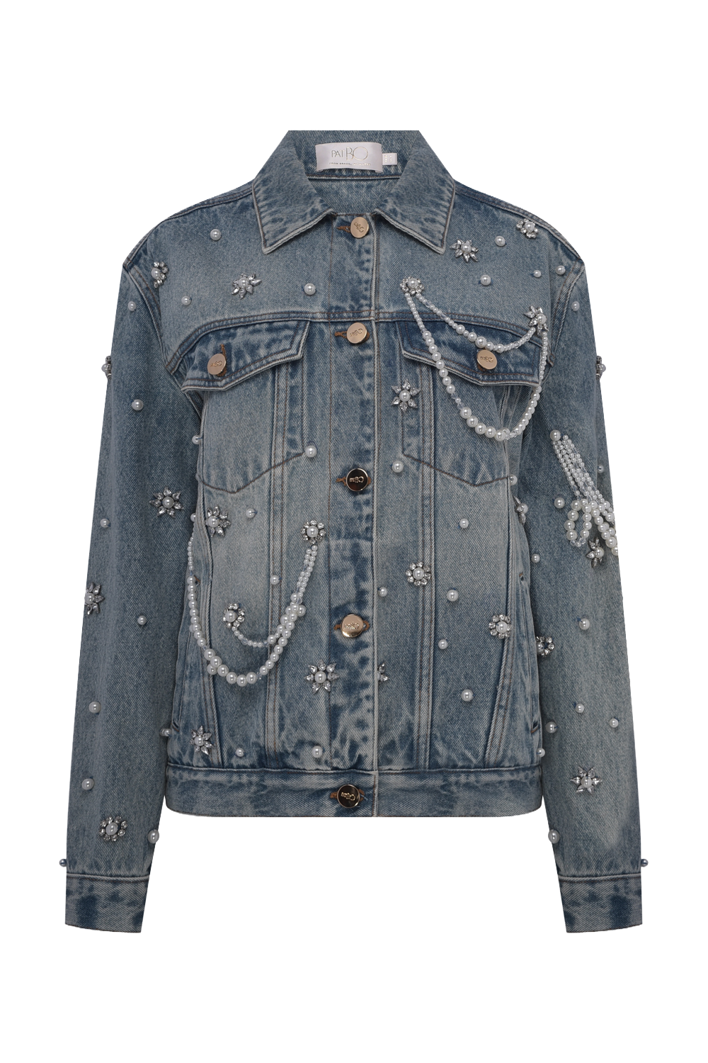 JAQUETA CRYSTAL DENIM AZUL