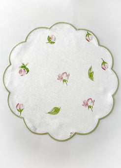 JOGO AMERICANO CASA LIS OFF WHITE COM VERDE