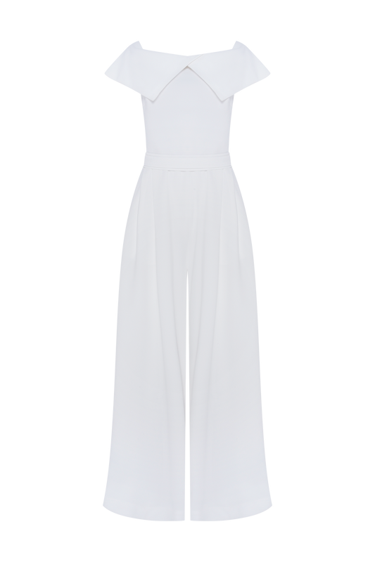 MACACÃO DUAL CREPE OFF WHITE