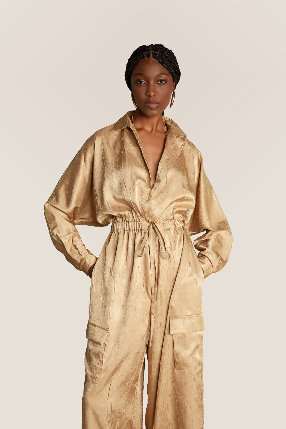 MACACÃO STELLAR WEAVE BEGE