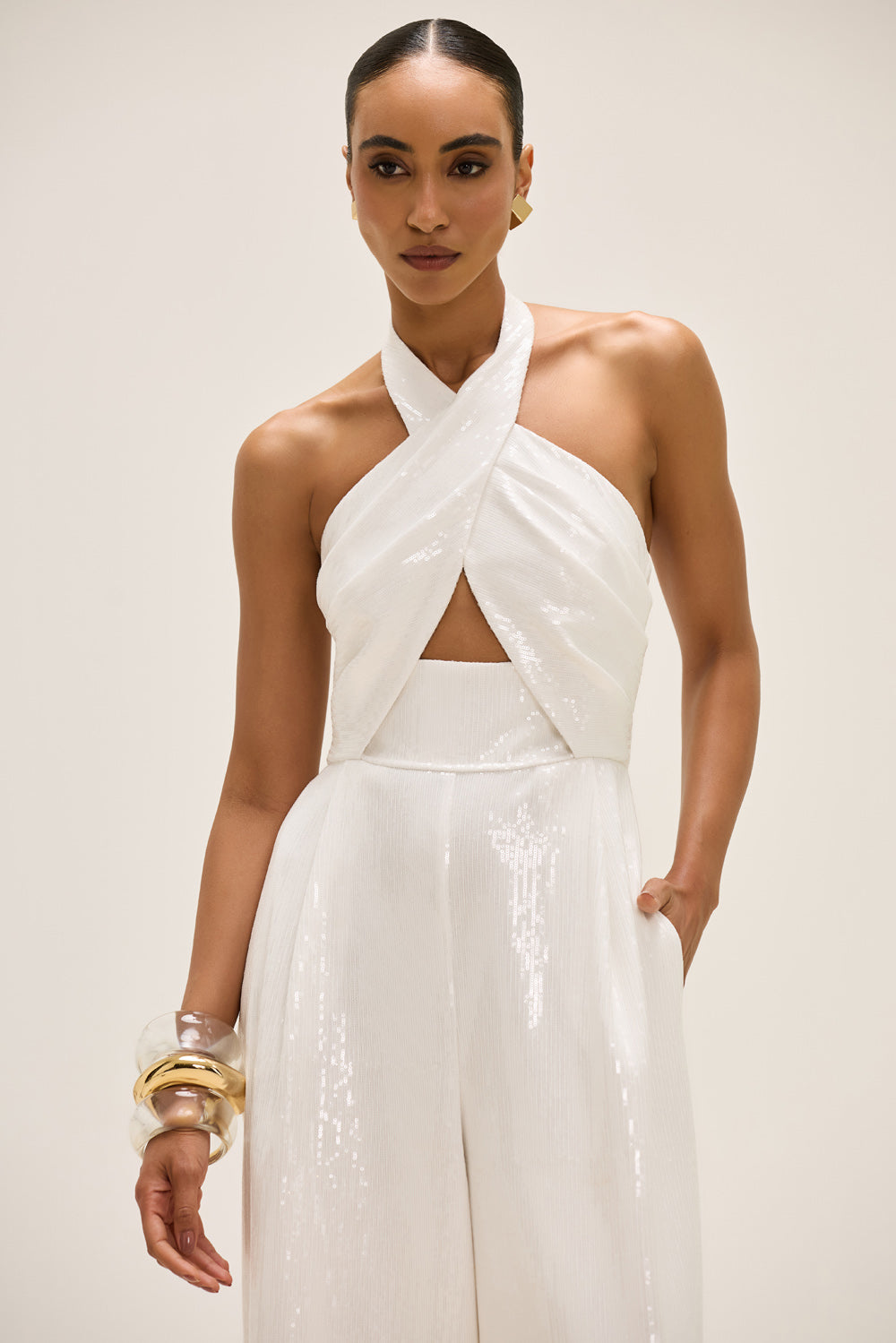 MACACÃO PAETÊ HALO OFF WHITE