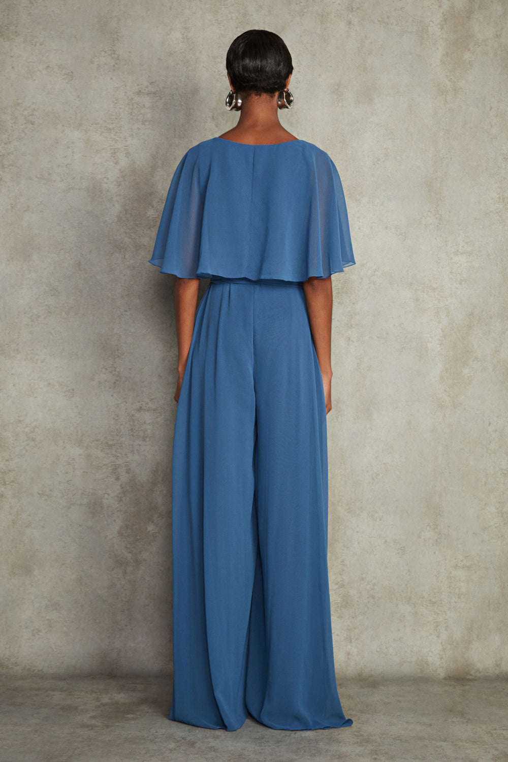MACACÃO SILK PLISSE MAYA AZUL