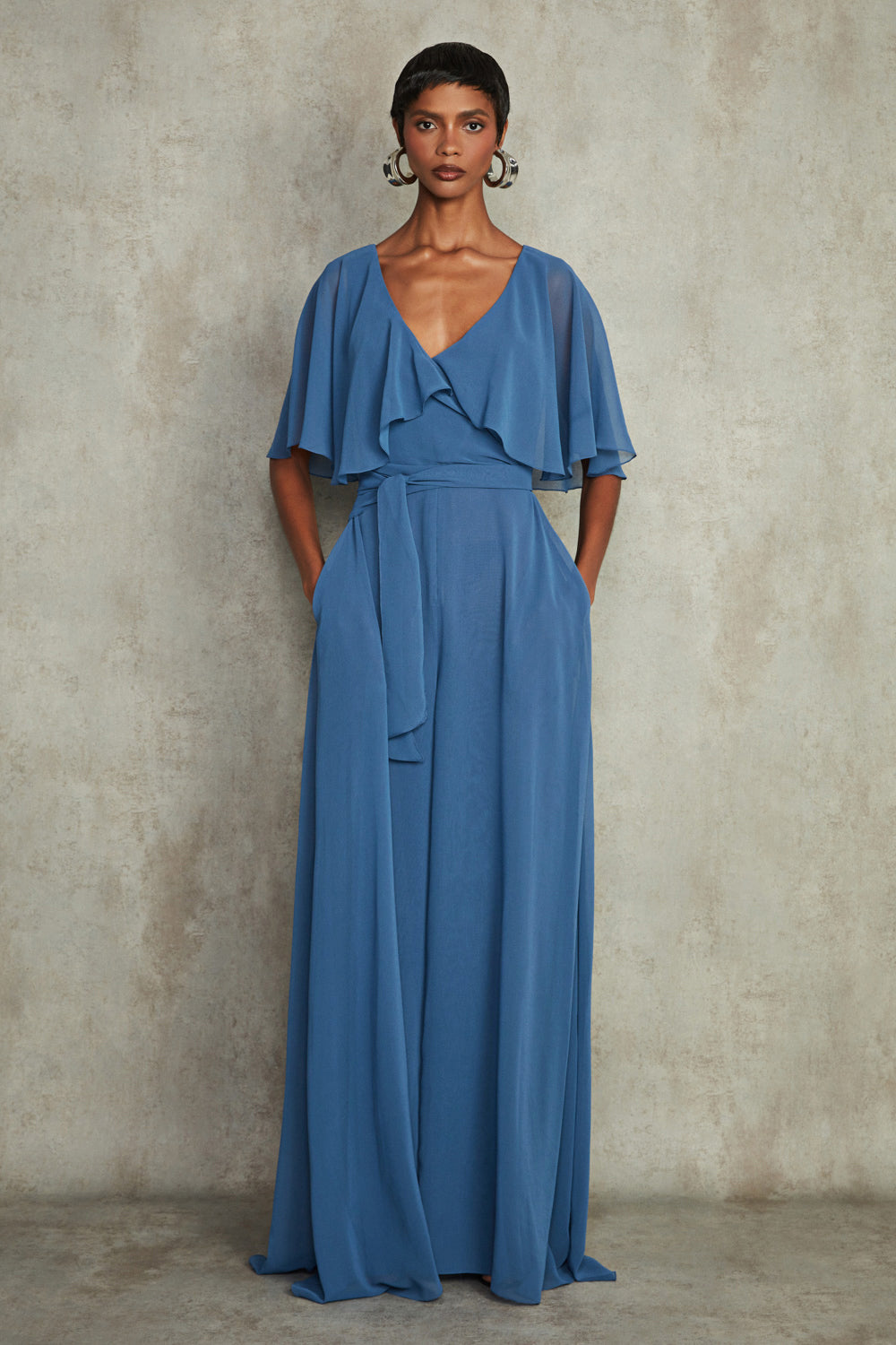 MACACÃO SILK PLISSE MAYA AZUL